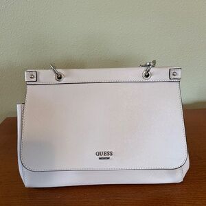 Guess‎ Cream Purse Shoulder strap and Hand Bag Silver Detail
